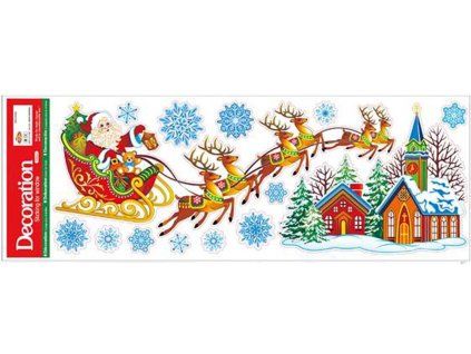 Fensterfolie 210×595 mm – Weihnachtsmann, farbig