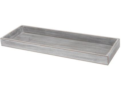 Holztablett 140 x 400 mm, grau