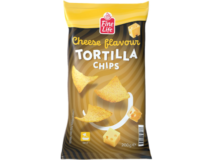 Fine Life Tortilla-Chips mit Käse, 200 g