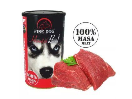 FineDog Rindfleischkonserve, 100 % Fleisch, 1200 g