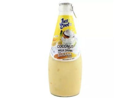 JUS COOL Kokosmilchgetränk mit Fruchtfleisch und Bananengeschmack, 290 ml