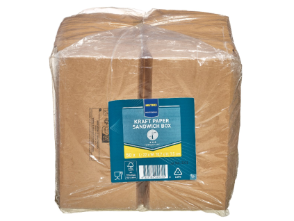 METRO PROFESSIONAL Kraft Sandwichbox 50 Stück