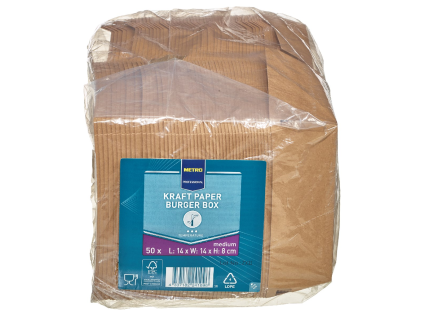 METRO PROFESSIONAL Burgerbox Kraft 50 Stück