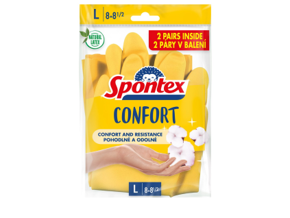 Spontex Handschuhe Komfort Größe L 2 x 2 Stück