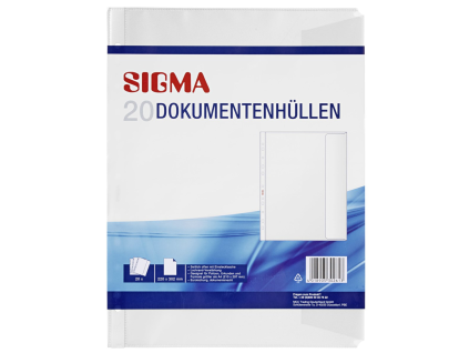 SIGMA Mappe mit Klappe A4 120µ 25 Stück