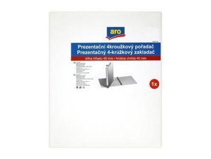 aro Präsentationsordner 4-Ring A4 40 mm weiß 1 Stück.