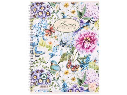 PIGNA Flowers Pigna Ringbuch A4 60 Blatt liniert 1 Stück.