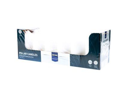 METRO PROFESSIONAL Kerze 5 x 10 cm weiß 12 Stück