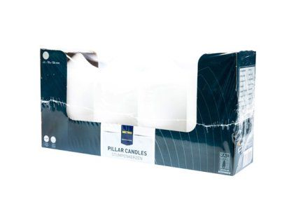 METRO PROFESSIONAL Kerze 8 x 15 cm weiß 4 Stück