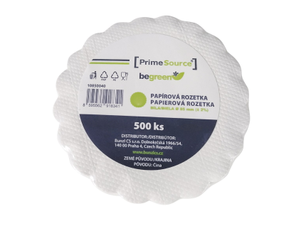 PrimeSource Rosette weiß 8,5 cm 500 Stück