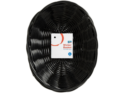 aro Ovaler Korb 24,5 cm Polypropylen schwarz 3 Stück