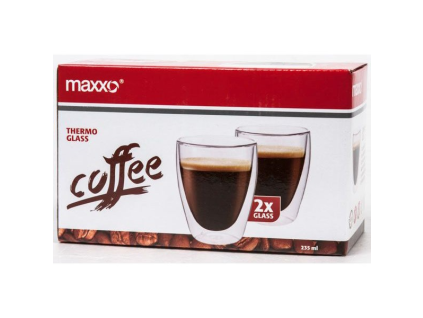 MAXXO Doppelwandiger Kaffeebecher 235 ml 2 Stück