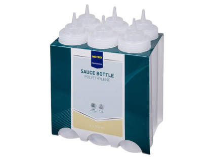 METRO PROFESSIONAL Transparente PE-Dosierflasche 760 ml 6 Stück