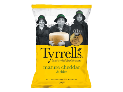 Tyrrells Chips mit Cheddar-Geschmack, 150 g