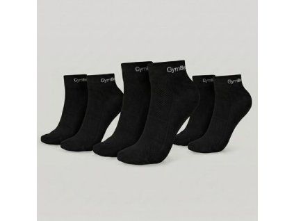 3er-Pack schwarze Viertel-Socken - GymBeam