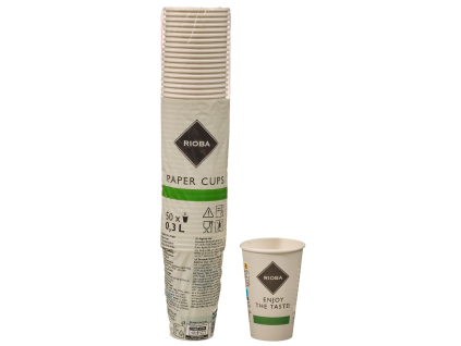 RIOBA Pappbecher 300 ml 80 cm 50 Stück