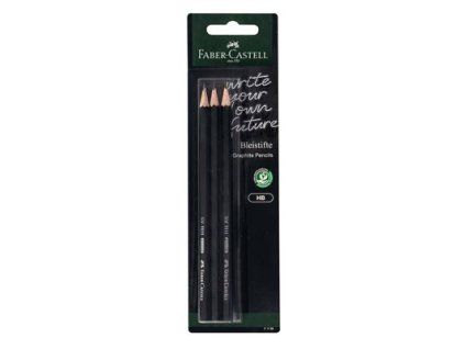 FABER-CASTELL Graphitstift 1111 HB schwarz 3 Stück