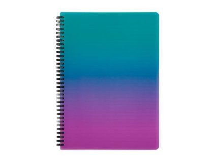 Karton P+P Doppeldrahtblock PP A4 Ombre rosa 1 Stück
