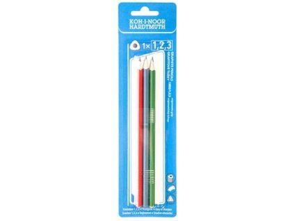 KOH-I-NOOR Bleistift 1,2,3 Graphit ergonomisch TR7 7,2 mm 3 Stück