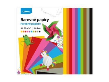 LUMA Farbiges Papier A4, 20 Blatt, 1 Stück