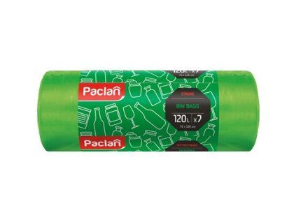 Paclan Müllsäcke, dick, 120 l, grün, 7 Stück.