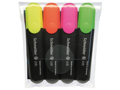 SCHNEIDER Textmarker Job Set mit 4 Stück