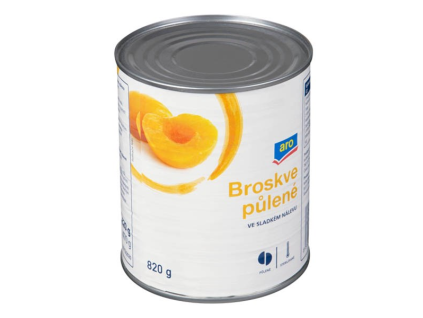 Aro Pfirsiche, halbiert, 6 x 820 g