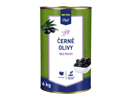 METRO Chef Schwarze entsteinte Oliven 4000 g