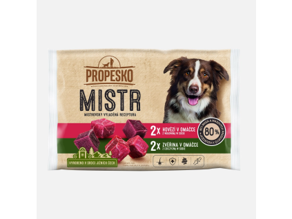 PROPESKO Master Rind- und Wildfleisch in Sauce 4 x 85 g