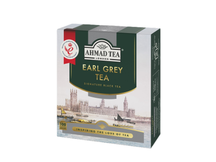 AHMAD TEA Earl Grey Schwarztee mit Schleife 100 x 2 g