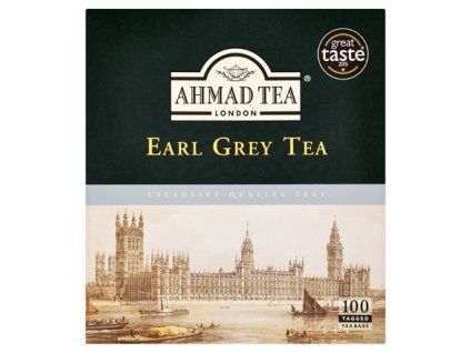 AHMAD TEA Earl Grey Schwarztee mit Schleife 100 x 2 g