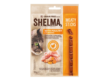 SHELMA Fleischsticks Snack mit Geflügel 15 g