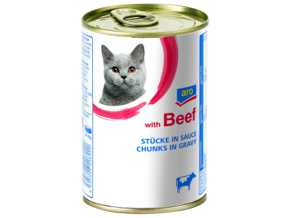 aro Rindfleischstücke für Katzen 415 g