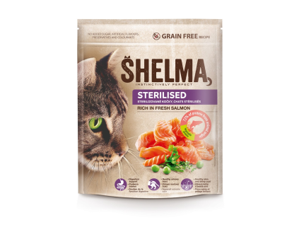 SHELMA Sterilisierter Lachs Katzenfutter 750 g