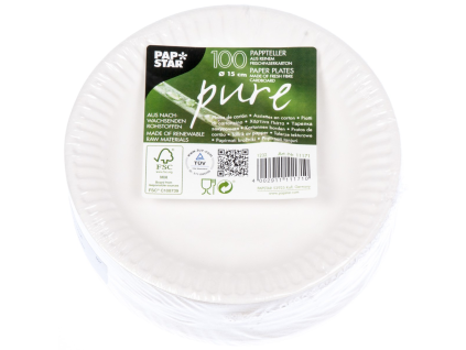 PAP STAR Pure 15 cm Papierfach, 100 Stück