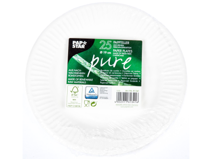 PAP STAR Pure 19 cm Papierfach, 25 Stück