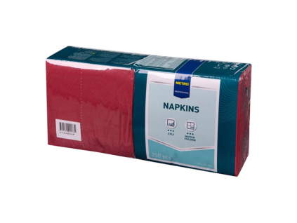 METRO PROFESSIONAL 2-lagige Servietten 33 x 33 cm bordeauxrot 250 Stück