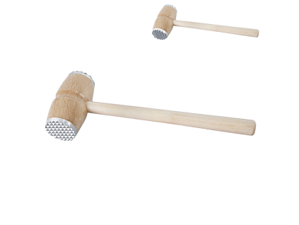 Fleischklopfer 30 cm Holz Metall 1 Stück