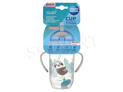 CB Nev Becher mit Strohhalm und Deckel, 270 ml, grau