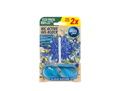 Ambipur WC Active Gel-Block Blaue Blume 2x45 g