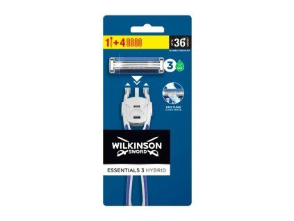 Wilkinson Essential 3 Hybrid – Rasierer + 4 Ersatzscherköpfe