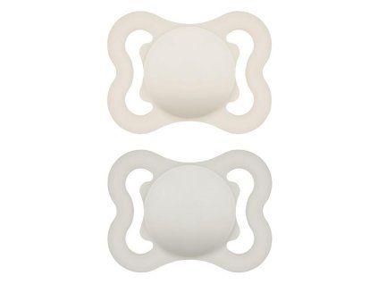 MAM Schnuller Supreme 0+m, Doppelbox beige/grau