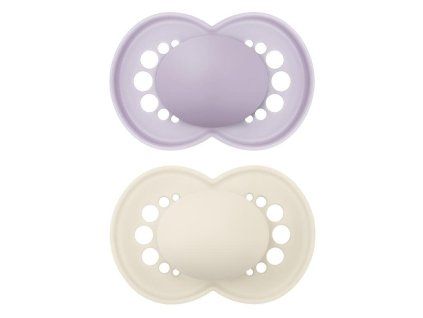 MAM ORIGINAL SCHNUPFER 16+, Doppelbox lila/beige