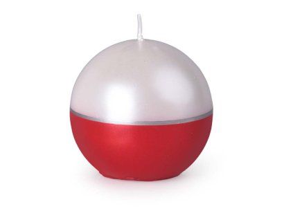 Weihnachtskugel mit Kerzenhalter, rot, 7x7 cm