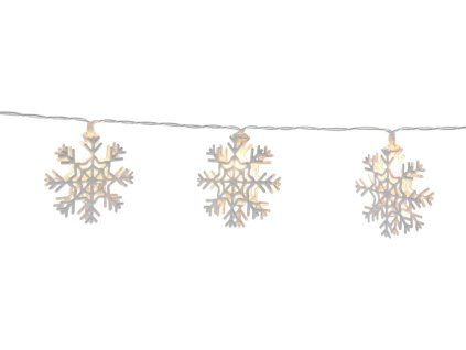 LED-Kette Schneeflocken weiß