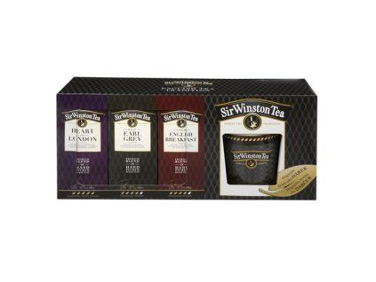 Sir Winston Tea Schwarzer Tee, 3 Beutel + 1 Tasse