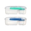 Sistema To Go Dreifach geteilte Lunchbox mit 2-Liter-Joghurtbehälter, verschiedene Farben