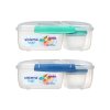 Sistema To Go Dreifach geteilte Lunchbox mit 2-Liter-Joghurtbehälter, verschiedene Farben