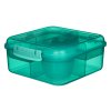 Sistema Lunch Bento Cube Unterteilte Snackbox mit Joghurtbehälter und 2 Tabletts 1,25 l, Minze