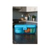 Sistema Lunch Ribbon Unterteilte Snackbox mit Joghurtbehälter 1,1 l, Blau